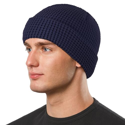 Kiiwah Beanie Mütze Unisex Fischermütze Warme Wintermütze Retro Trawler Beanie Kurze Skullcap Fisherman Beanie für Herren und Damen In Winter Herbst von Kiiwah