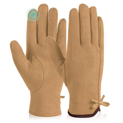 Kiiwah Handschuhe Damen Winter, Touchscreen Handschuhe Warmer Plüsch Handschuh mit Fleece Futter, Thermo Handschuhe Dicke Winterhandschuhe für Frauen Damen von Kiiwah