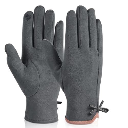 Kiiwah Handschuhe Damen Winter, Touchscreen Handschuhe Warmer Plüsch Handschuh mit Fleece Futter, Thermo Handschuhe Dicke Winterhandschuhe für Frauen Damen von Kiiwah