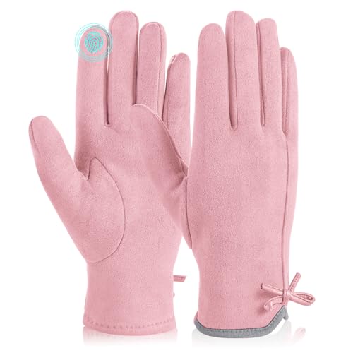 Kiiwah Handschuhe Damen Winter, Touchscreen Handschuhe Warmer Plüsch Handschuh mit Fleece Futter, Thermo Handschuhe Dicke Winterhandschuhe für Frauen Damen von Kiiwah