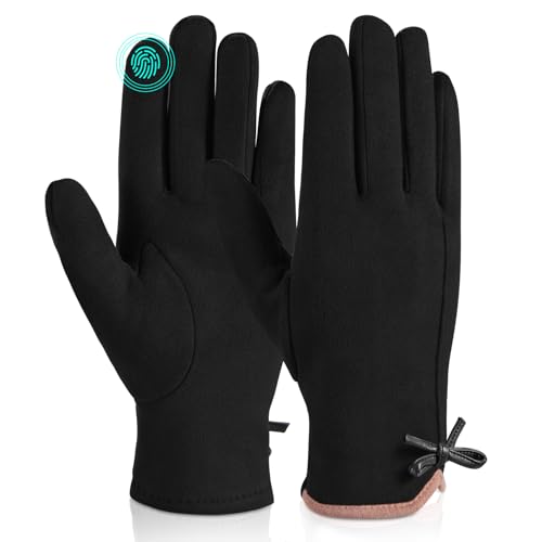 Kiiwah Damen Winter Handschuhe, Touchscreen Plüsch Handschuhe mit Fleece Futter, Thermo Dicke Winterhandschuhe für Frauen von Kiiwah