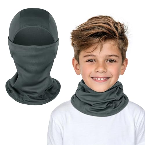 Kiiwah Kinder Sturmhaube, Multifunktional Winddicht Balaclava Atmungsaktiv Sturmmaske Radfahren Gesichtsmaske Helmmütze mit Halswärmer für Jungen und Mädchen Outdoor Sport Frühling, Herbst, Winter von Kiiwah