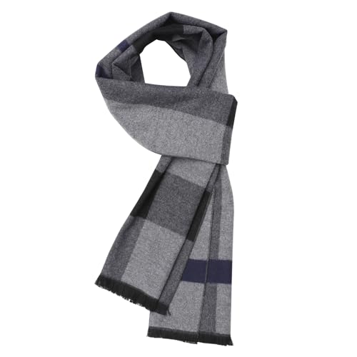 Kiiwah Klassischer Karierter Mode Herrenschal, Weich Warm Herbst und Winter Lange Schal Komfortabel Elegant Business 180x32cm von Kiiwah