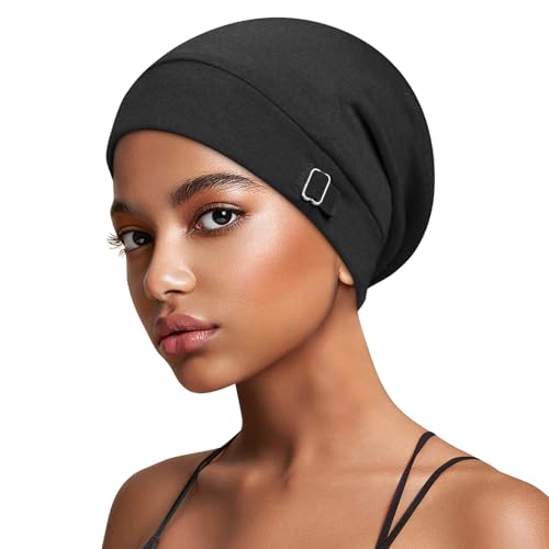 Kiiwah Satin Bonnet Schlafmütze Unisex Seide Seidenmütze Schlafhaube zum Schlafen, Slouch Satin Lined Beanie Lockenhaube Verstellbar Haube Schlafkappe für Damen und Herren Kiiwah Satin Bonnet Schlafmütze Unisex Seide Seidenmütze Schlafhaube zum Schlafen, Slouch Satin Lined Beanie Lockenhaube Verstellbar Haube Schlafkappe für Damen und Herren von Kiiwah