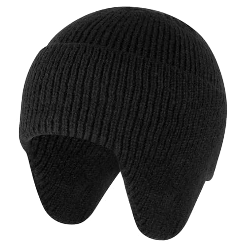 Kiiwah Wintermütze Herren mit Ohrenklappen, Warm Strickmütze Beanie Mütze Weich Atmungsaktiv Mütze für Damen und Herren Unisex Outdoor Kiiwah Wintermütze Herren mit Ohrenklappen, Warm Strickmütze Beanie Mütze Weich Atmungsaktiv Mütze für Damen und Herren Unisex Outdoor von Kiiwah