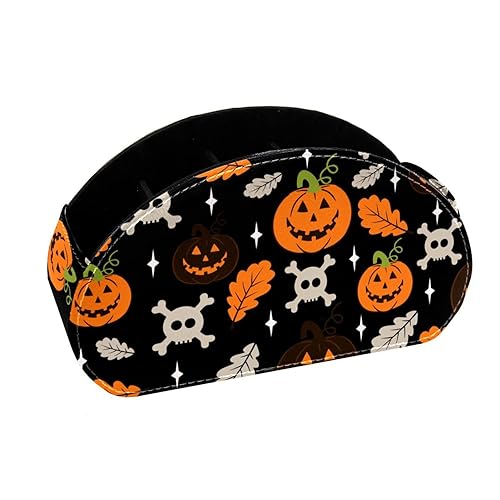 KikandKo Stiftehalter für Schreibtisch, Leder-Stiftehalter, Stiftebehälter, Schreibwaren, Aufbewahrung, Make-up-Pinsel, Schreibtisch-Organizer für Büro, Schule, Zuhause, Schlafzimmer, Halloween, von KikandKo