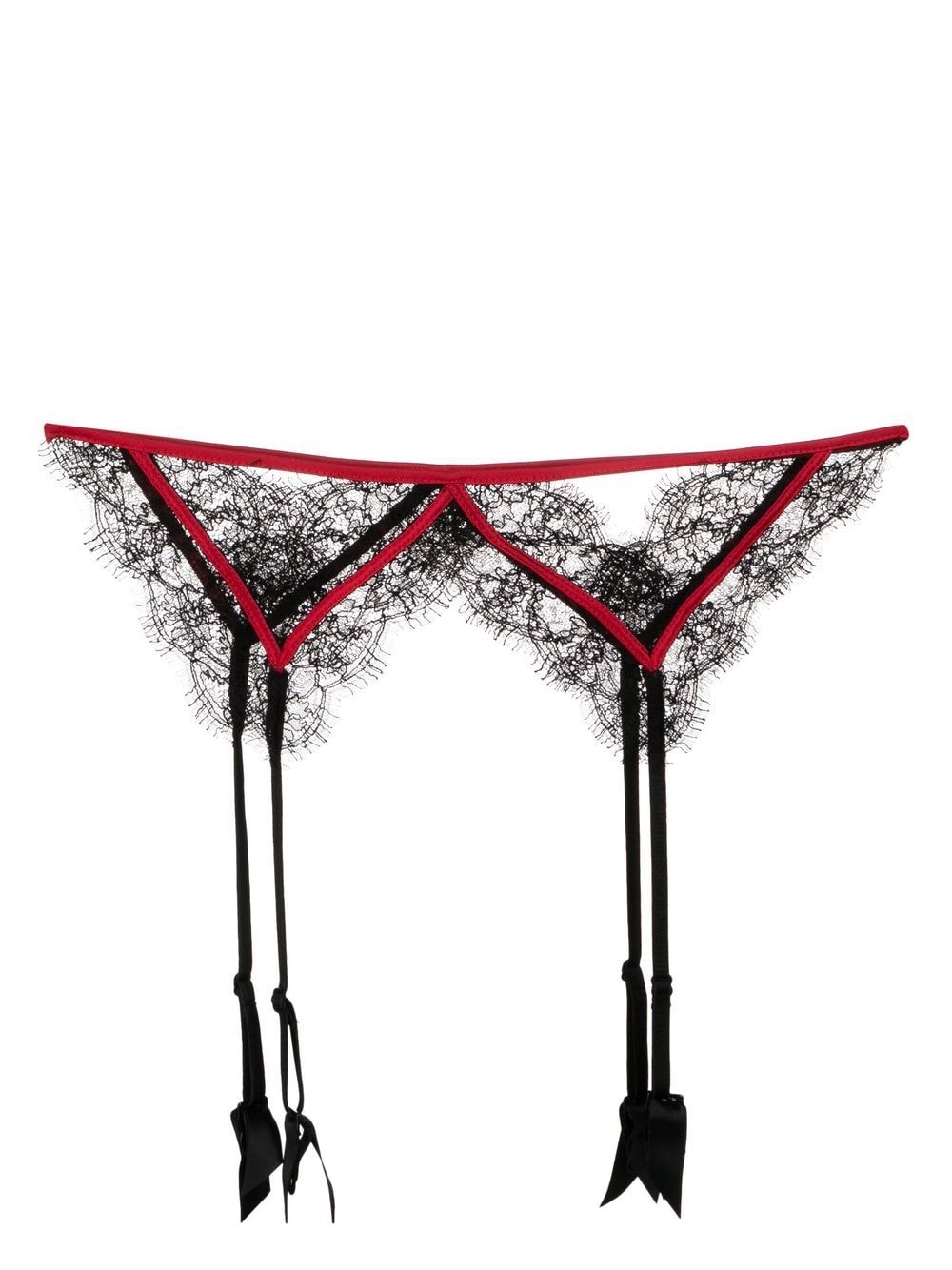 Kiki de Montparnasse Strumpfhalter mit Spitze - Schwarz von Kiki de Montparnasse