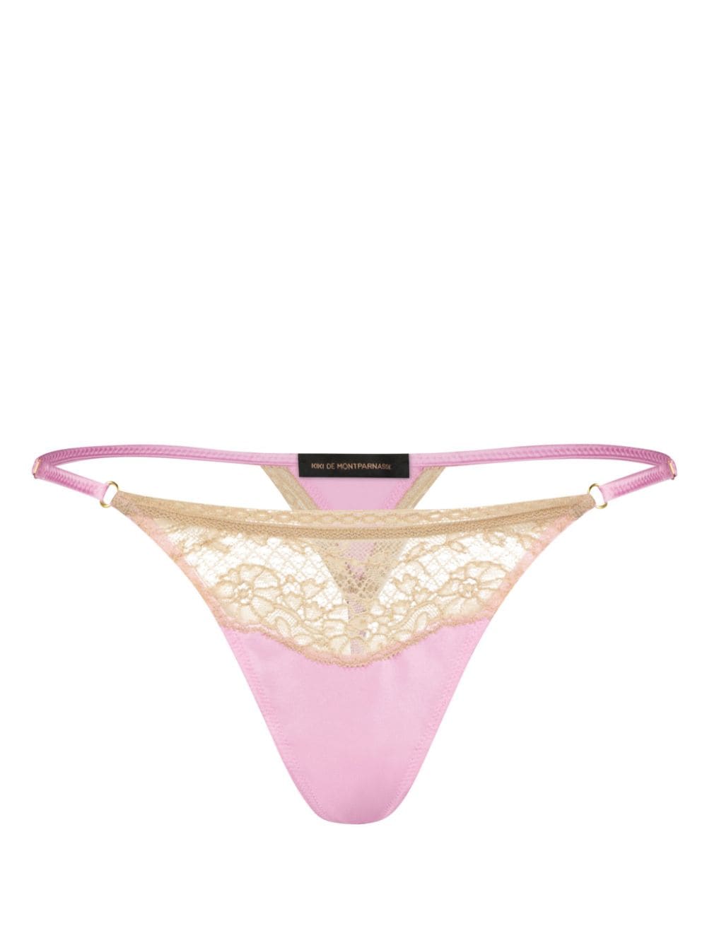 Kiki de Montparnasse Tanga mit Spitze - Rosa von Kiki de Montparnasse