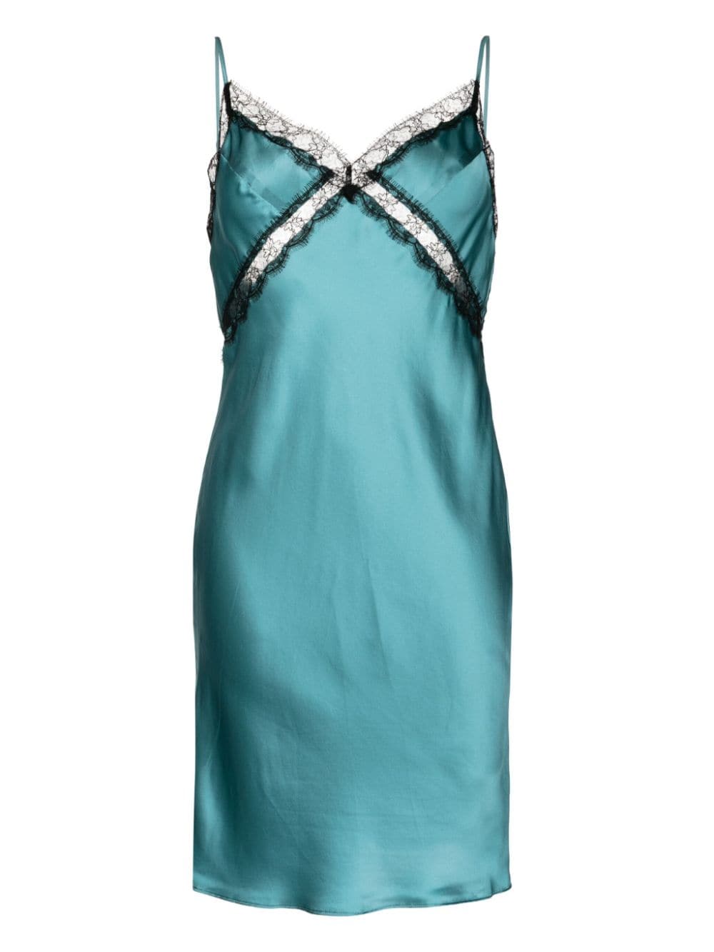 Kiki de Montparnasse Camisole-Kleid mit Spitzeneinsätzen - Blau von Kiki de Montparnasse