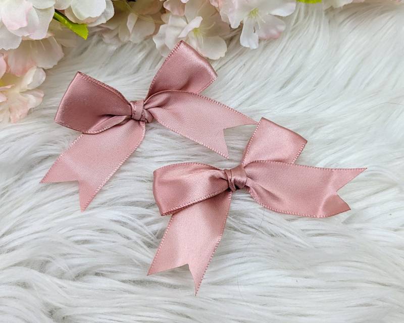 Große Xxl Satinschleife 2Er Set Applikation, Aufnäher Für Kleidung Oder Zum Basteln in Der Farbe Altrosa von KikimoShop