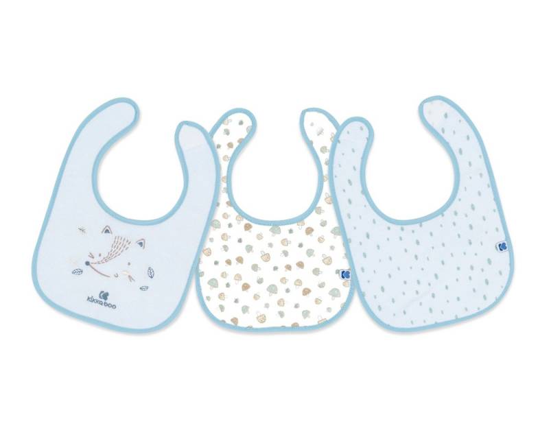 Kikkaboo Lätzchen Babylatz Little Fox 3-tlg Set, (1-St), 100% Baumwolle wasserfest Selbstverschluss von Kikkaboo