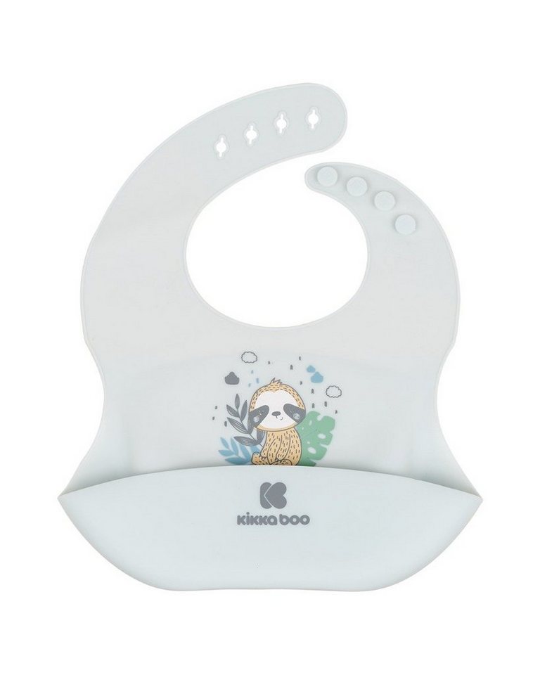 Kikkaboo Lätzchen Babylatz Savanna Friends, (1-St), Krümelschutz abwaschbar aus weichem Silikon von Kikkaboo