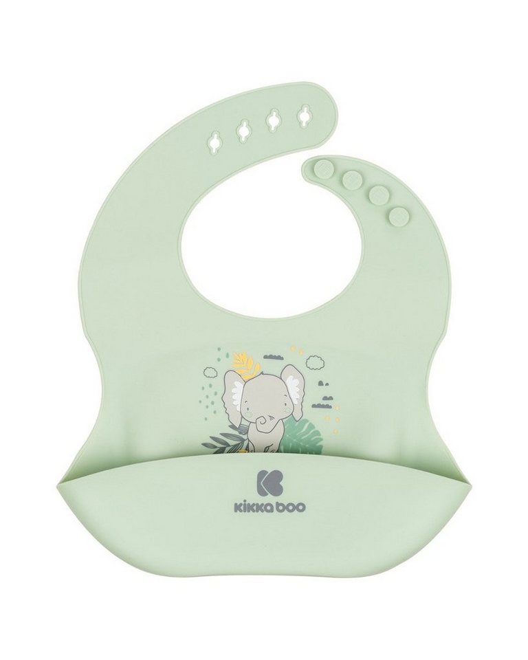 Kikkaboo Lätzchen Babylatz Savanna Friends, (1-St), Krümelschutz abwaschbar aus weichem Silikon von Kikkaboo