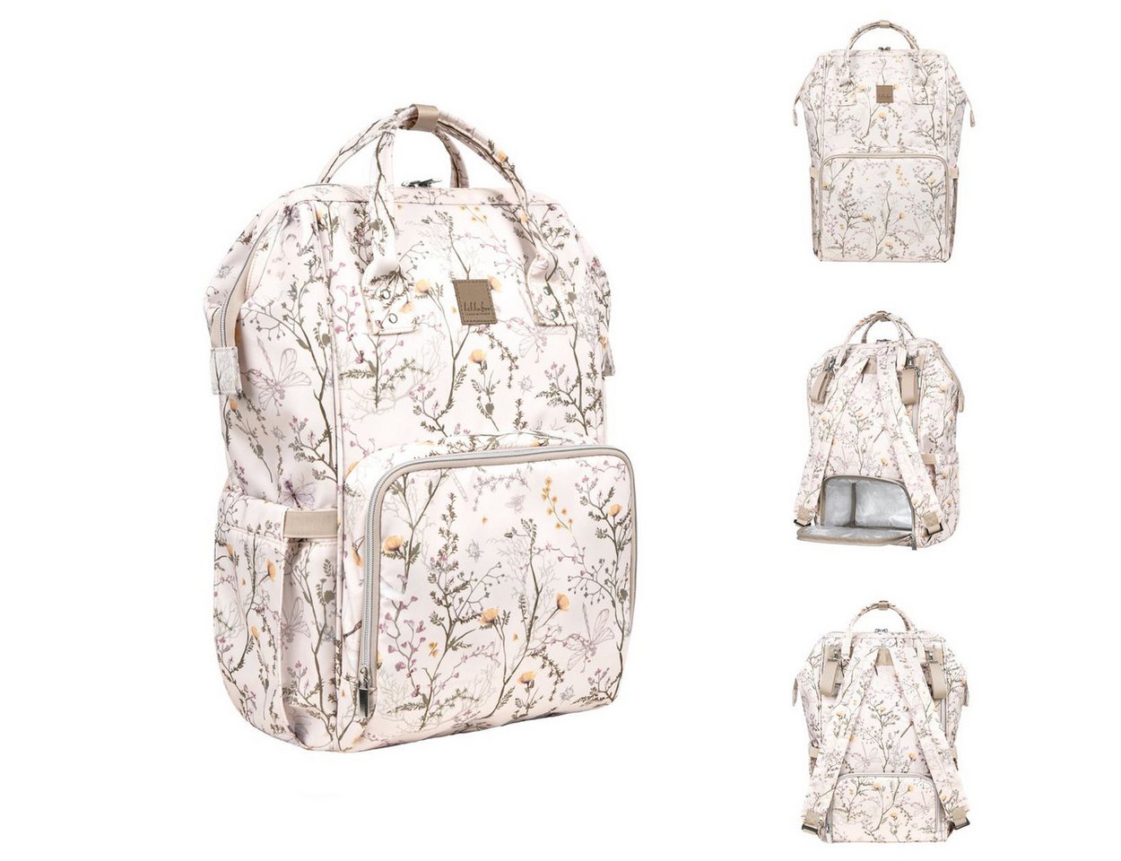 Kikkaboo Wickeltasche Wickeltasche Siena (1-tlg), Rucksack, Wickelunterlage, Grifflänge einstellbar von Kikkaboo