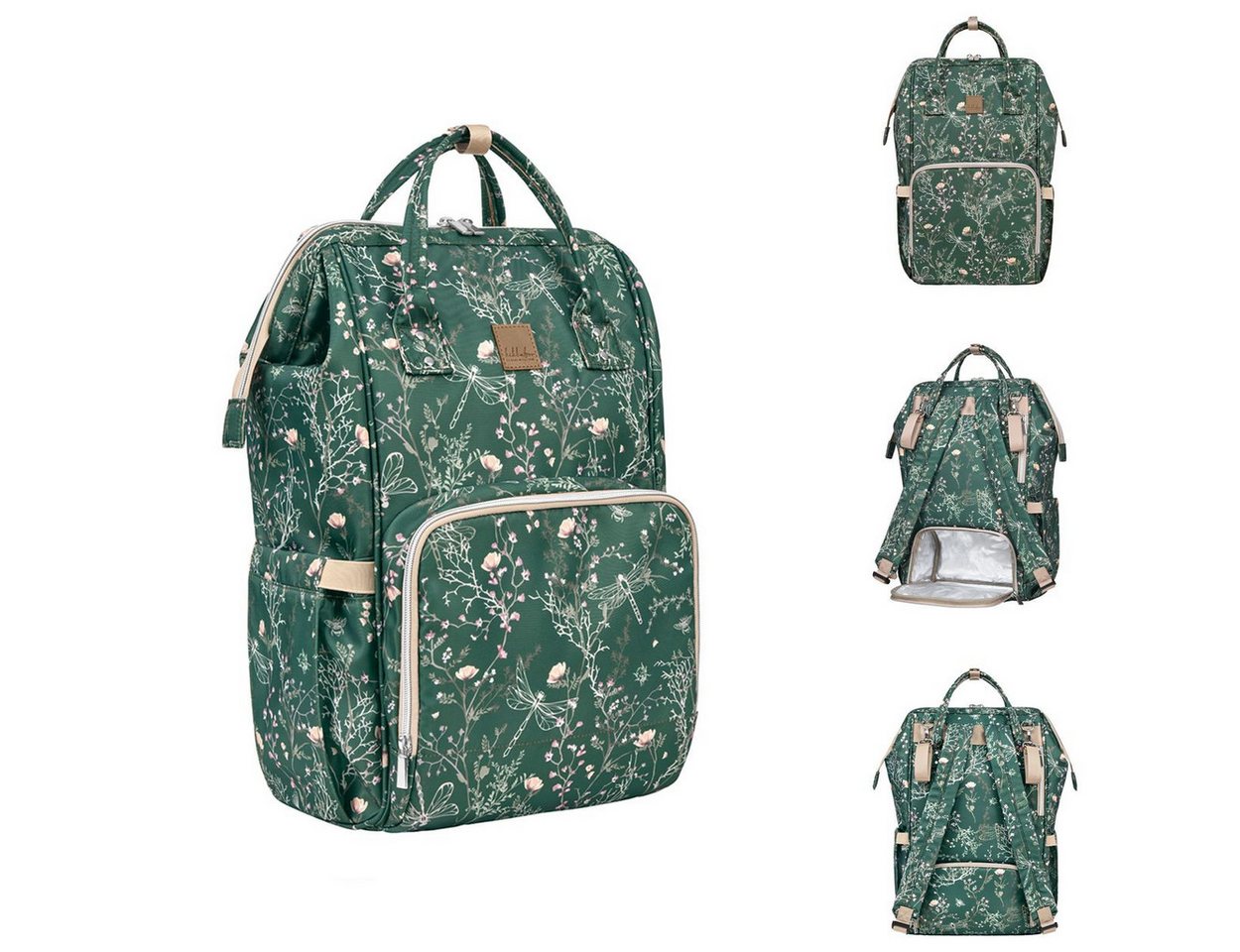 Kikkaboo Wickeltasche Wickeltasche Siena (1-tlg), Rucksack, Wickelunterlage, Grifflänge einstellbar von Kikkaboo