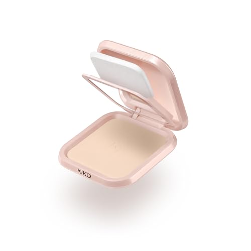 KIKO Milano Skin Lover Refining Face Powder Foundation 01, Feuchtigkeitsspendende, Vereinheitlichende Kompaktpuder-Foundation von Kiko Milano