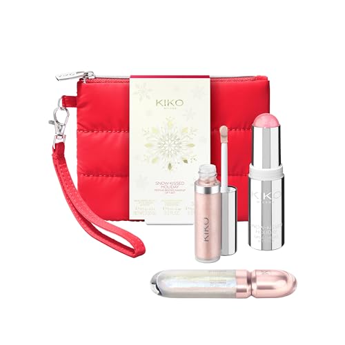 KIKO Milano Snow-Kissed Holiday Festive Besties Make Up Gift Set, Gift Set Makeup: Stick Lippen und Wangen, Lidschatten Flüssig und Öl Lippen KIKO Milano Snow-Kissed Holiday Festive Besties Make Up Gift Set, Gift Set Makeup: Stick Lippen und Wangen, Lidschatten Flüssig und Öl Lippen von Kiko Milano
