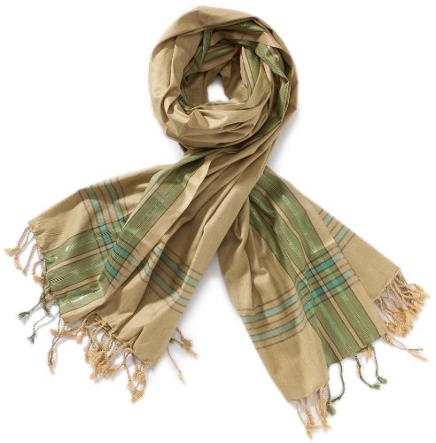 Kikoyland Unisex - Erwachsene Schal SK122, Gr. one size, Beige (Oliv) von Kikoyland