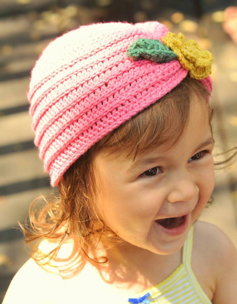 Gehäkelte Kleinkind Turban Mütze | Wolle Und Baumwolle, Gehäkelter Turban, Mütze, Gehäkelte Baby von KikuCorner