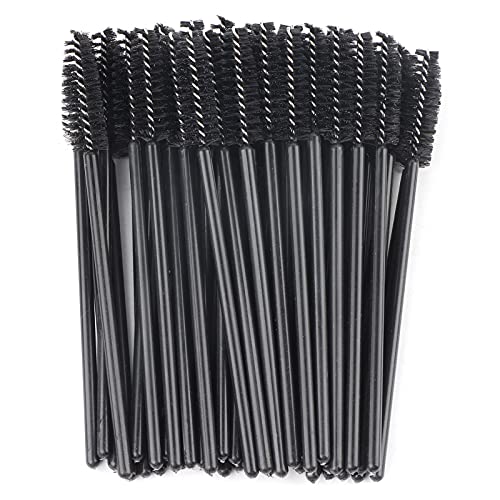 100-teiliges Einweg-Wimpernbürsten-Mascara-Zauberstab-Applikator-Make-up-Pinsel-Set (Schwarz) von Kikumi