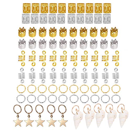 Clips Dreadlock 10×8×3 90 Stück Haargeflecht Dreilagige Haarspangen Trompetenmuschel Dekoration für Frauen Mädchen von Kikumi