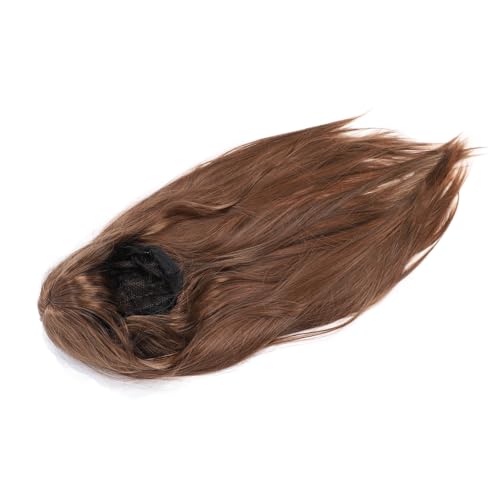 Faserperücke Resistent Gegen Seidige von Hohem Synthetischen Haaren und Glattes Haar mit für Frauen (Hellbraun) von Kikumi