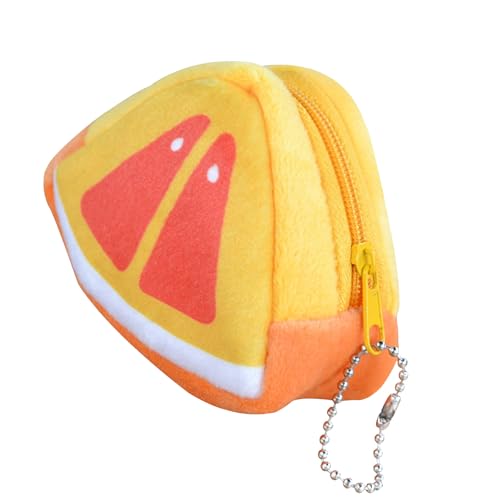 Kikumi Specie Wallet -Geldbörse Dreieck Fruchtform Niedliche Tragbare Plüsch -Mini -Wechselzahntasche für Kinder Zum Einkaufen Im Freien von Kikumi