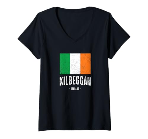 Damen Stadt von Kilbeggan - Irland | Irische Flagge Souvenir - T-Shirt mit V-Ausschnitt Damen Stadt von Kilbeggan - Irland | Irische Flagge Souvenir - T-Shirt mit V-Ausschnitt von Kilbeggan IE - Geschenke