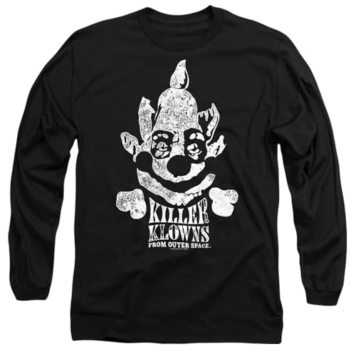 Killer Klowns from Outer Space Unisex Kreepy Long Sleeve, Black T-Shirt, Schwarz, S von Killer Klowns From Outer Space