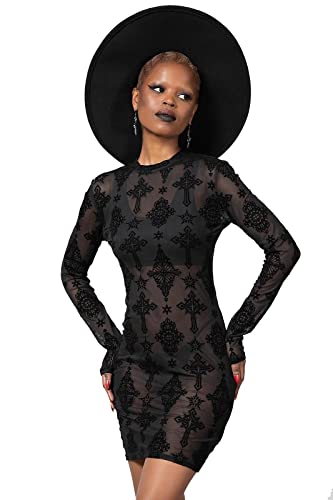 Killstar Bodycon Minikleid - Alter Mesh (XS) von Killstar