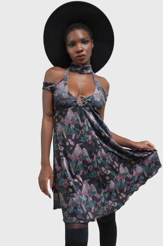 Killstar Corax Dress Kurzes Kleid multicolor in L von Killstar