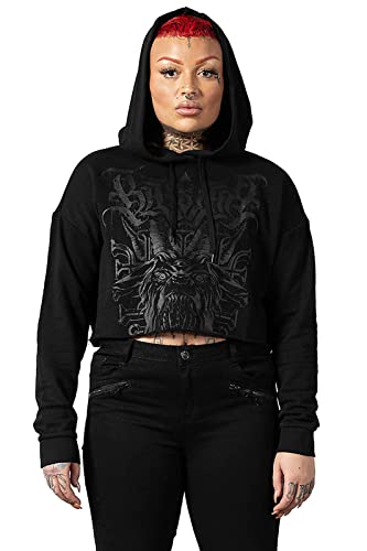 Killstar Crop Hoodie - Bellow (XL) von Killstar