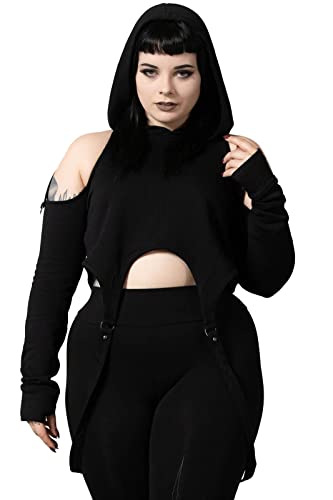 Killstar Crop Hoodie - No Hang Ups (S) von Killstar