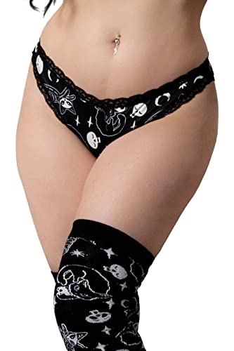 Killstar Damen Slip - Purr Off Schwarz (M) von Killstar