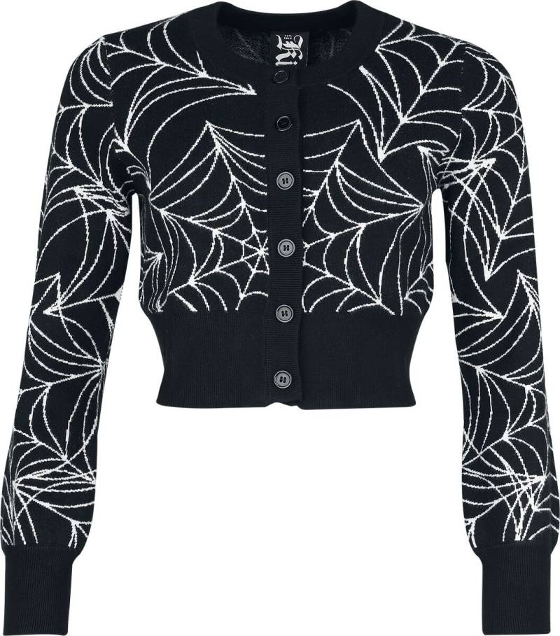 Killstar Dark Angel Dottie Cardigan Cardigan schwarz weiß in 4XL von Killstar
