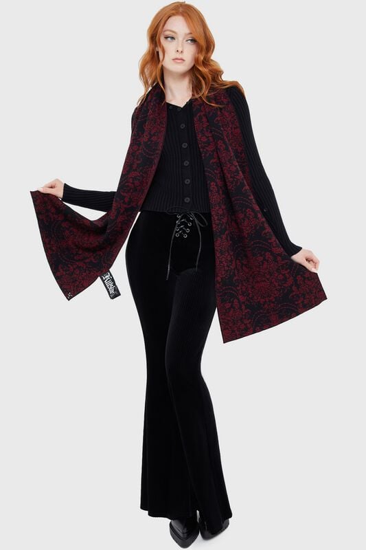 Killstar Fiend Scarf Schal schwarz rot von Killstar