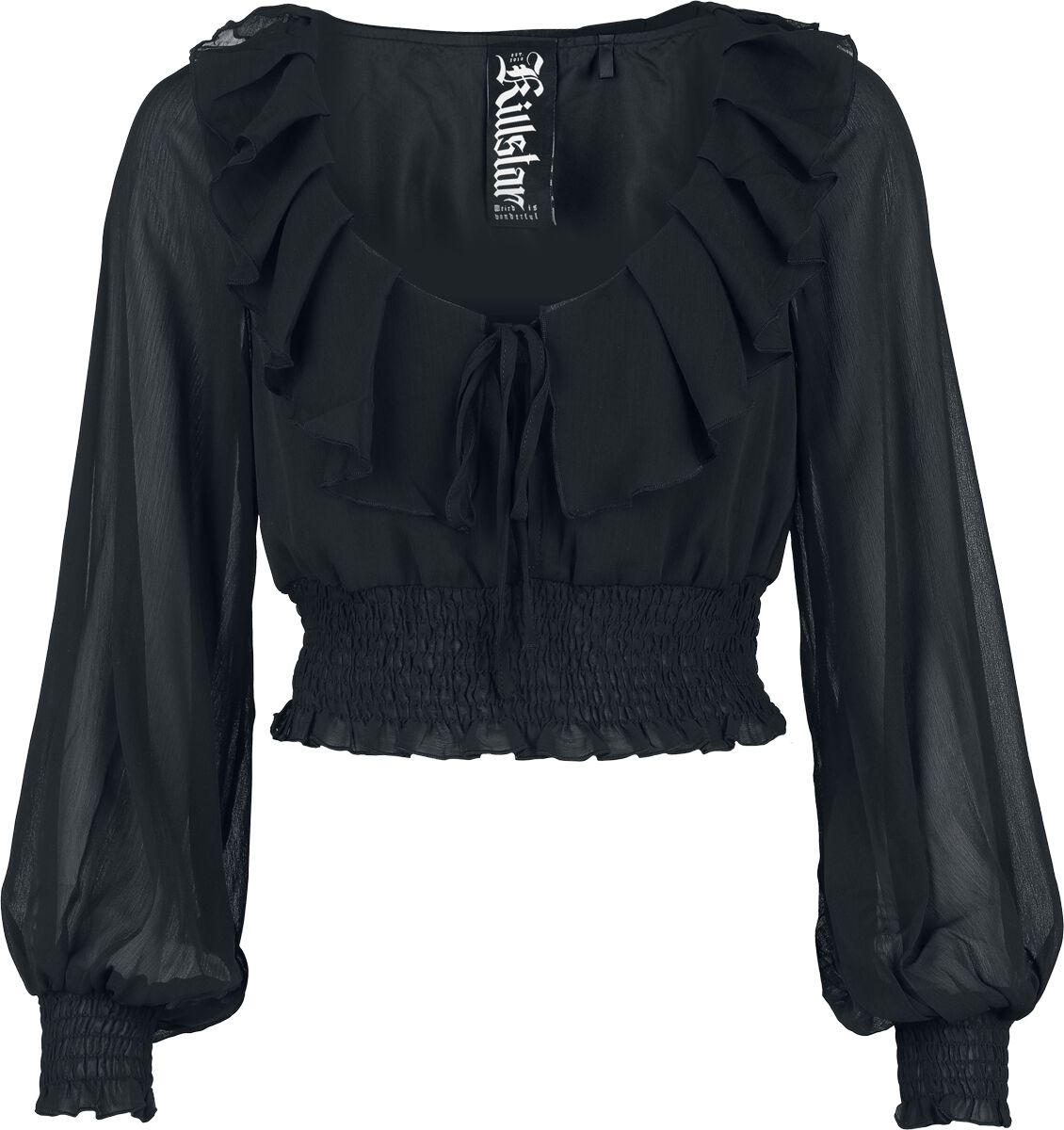 Killstar - Gothic Bluse - Forest Fable - Duskwillow Blouse - XS bis 4XL - für Damen - Größe S - schwarz von Killstar