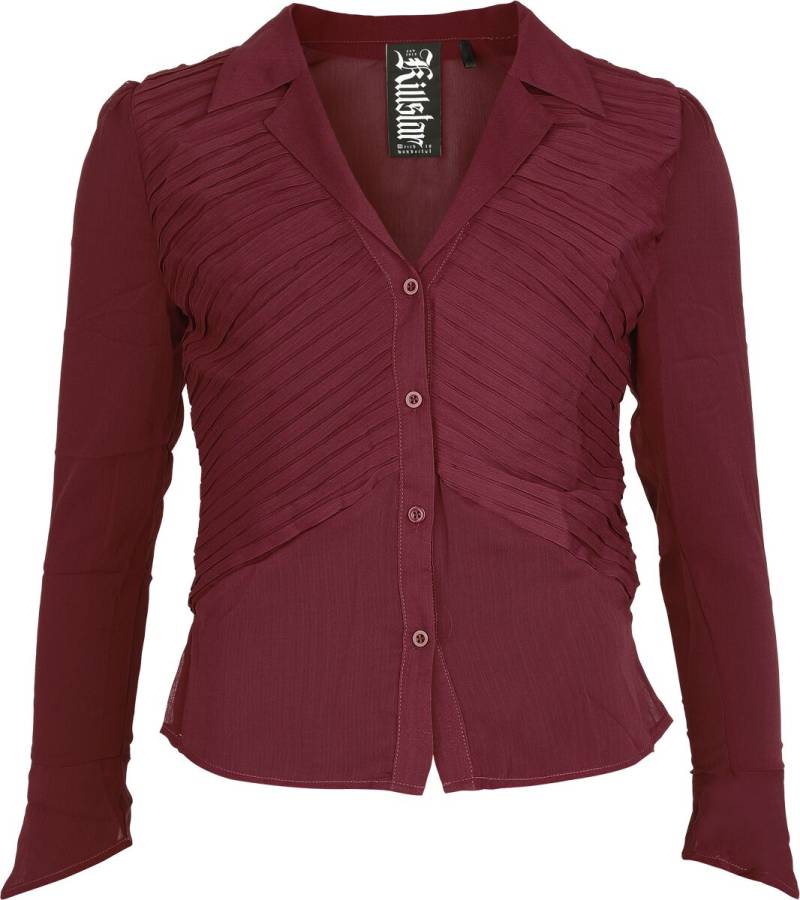 Killstar - Gothic Bluse - Nocturne Nights - Evermore Eclipse Shirt Brown - XS bis XXL - für Damen - Größe M - braun von Killstar