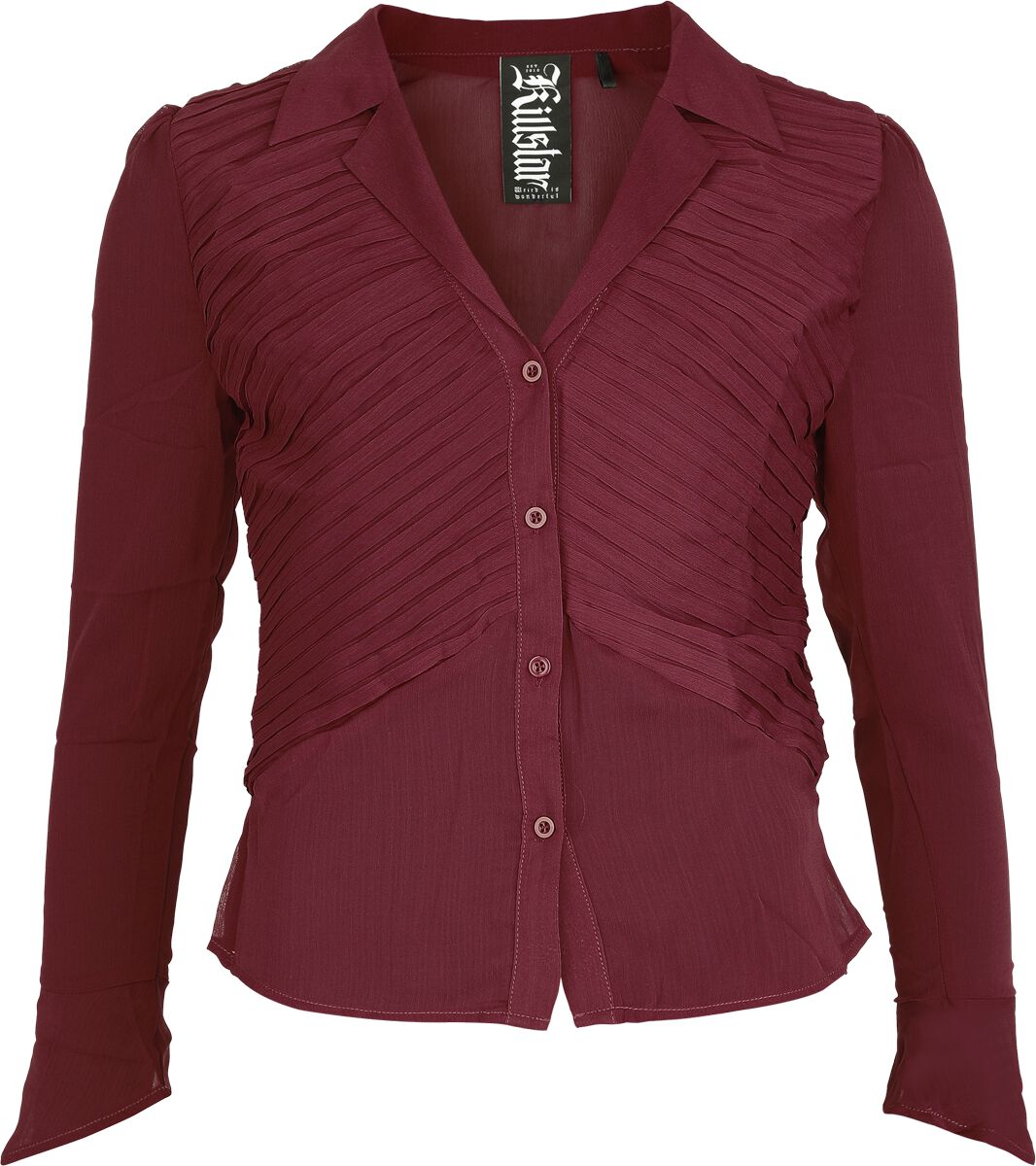 Killstar - Gothic Bluse - Nocturne Nights - Evermore Eclipse Shirt Brown - XS bis XXL - für Damen - Größe XS - braun von Killstar