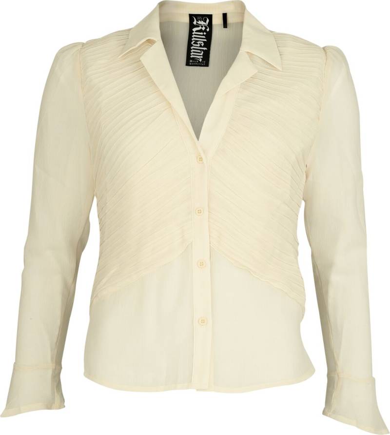 Killstar - Gothic Bluse - Nocturne Nights - Evermore Eclipse Shirt Ivory - XS bis XXL - für Damen - Größe XXL - altweiß von Killstar