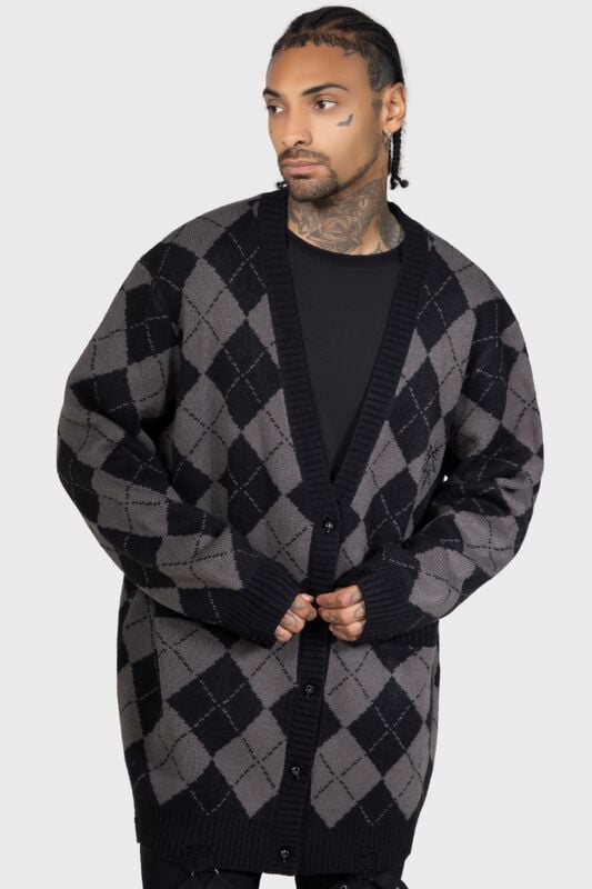 Killstar - Gothic Cardigan - Omen Cardigan - XS bis XXL - für Männer - Größe XL - schwarz von Killstar