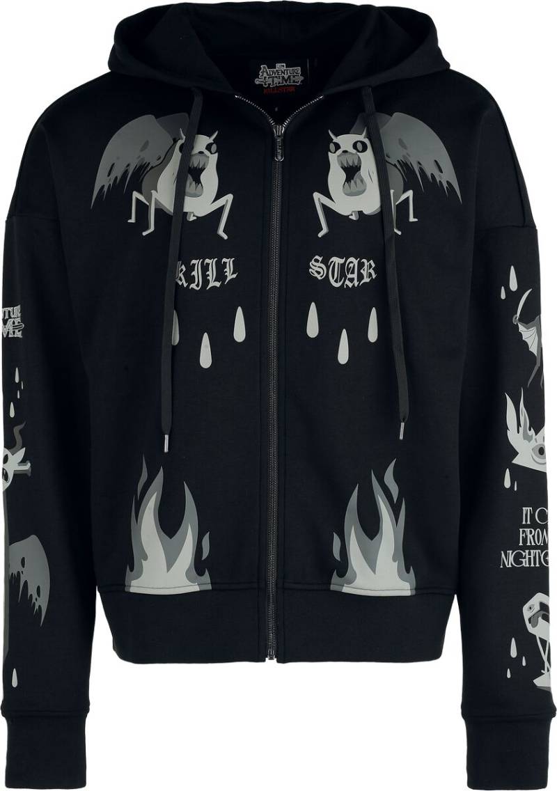 Killstar - Gothic Kapuzenjacke - Adventure Time - Demon Eyes Hoodie - XS bis 4XL - Größe 4XL - schwarz von Killstar
