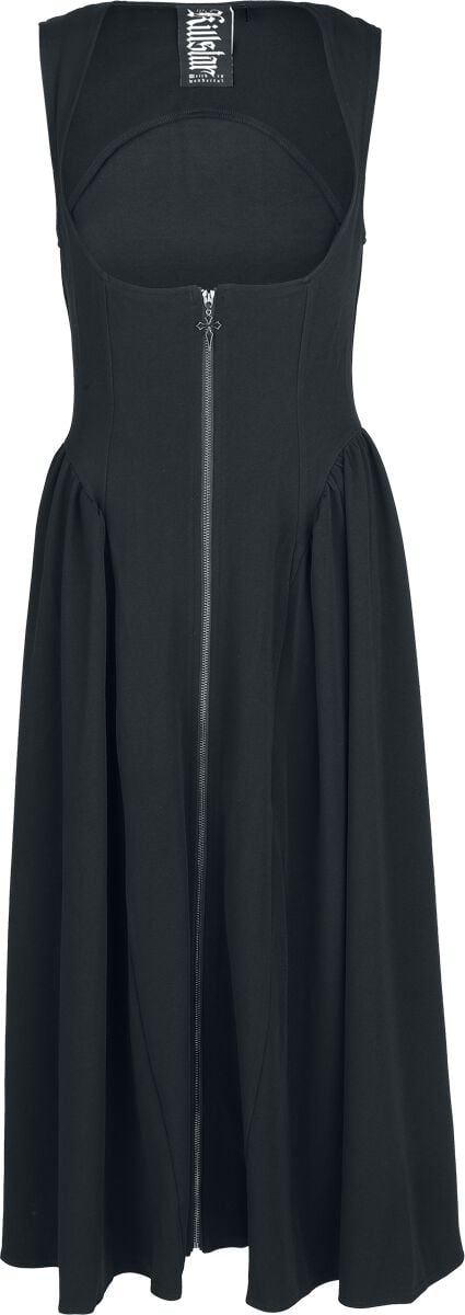 Killstar - Gothic Kleid lang - Nocturne Nights - Dusk And Darkness Underbust Maxi Dress - XS bis 4XL - für Damen - Größe S - schwarz von Killstar