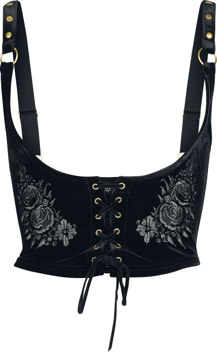 Killstar - Gothic Korsett - Nocturne Nights - A Devil'S Rose Underbust Corset - XS bis 4XL - für Damen - Größe L - schwarz von Killstar