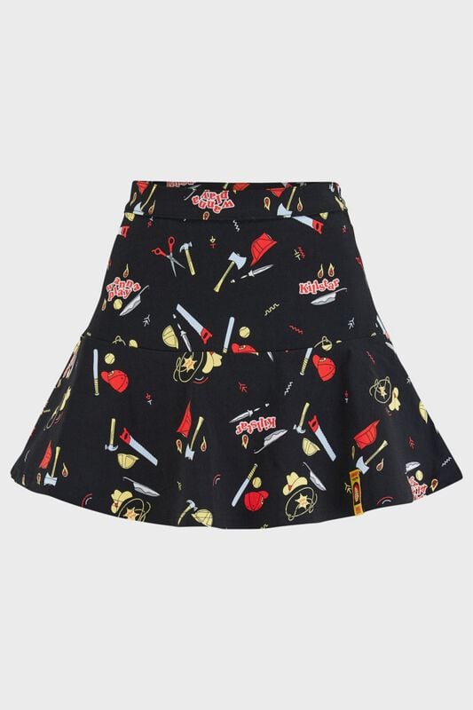 Killstar - Gothic Kurzer Rock - Chucky - Die Mörderpuppe - It's Time To Play Mini Skirt - XS bis XXL - für Damen - Größe XS - multicolor Killstar - Gothic Kurzer Rock - Chucky - Die Mörderpuppe - It's Time To Play Mini Skirt - XS bis XXL - für Damen - Größe XS - multicolor von Killstar