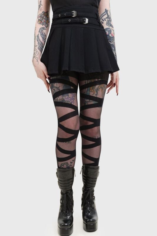 Killstar - Gothic Kurzer Rock - Heart Stealer Skirt - XS bis XXL - für Damen - Größe XL - schwarz von Killstar