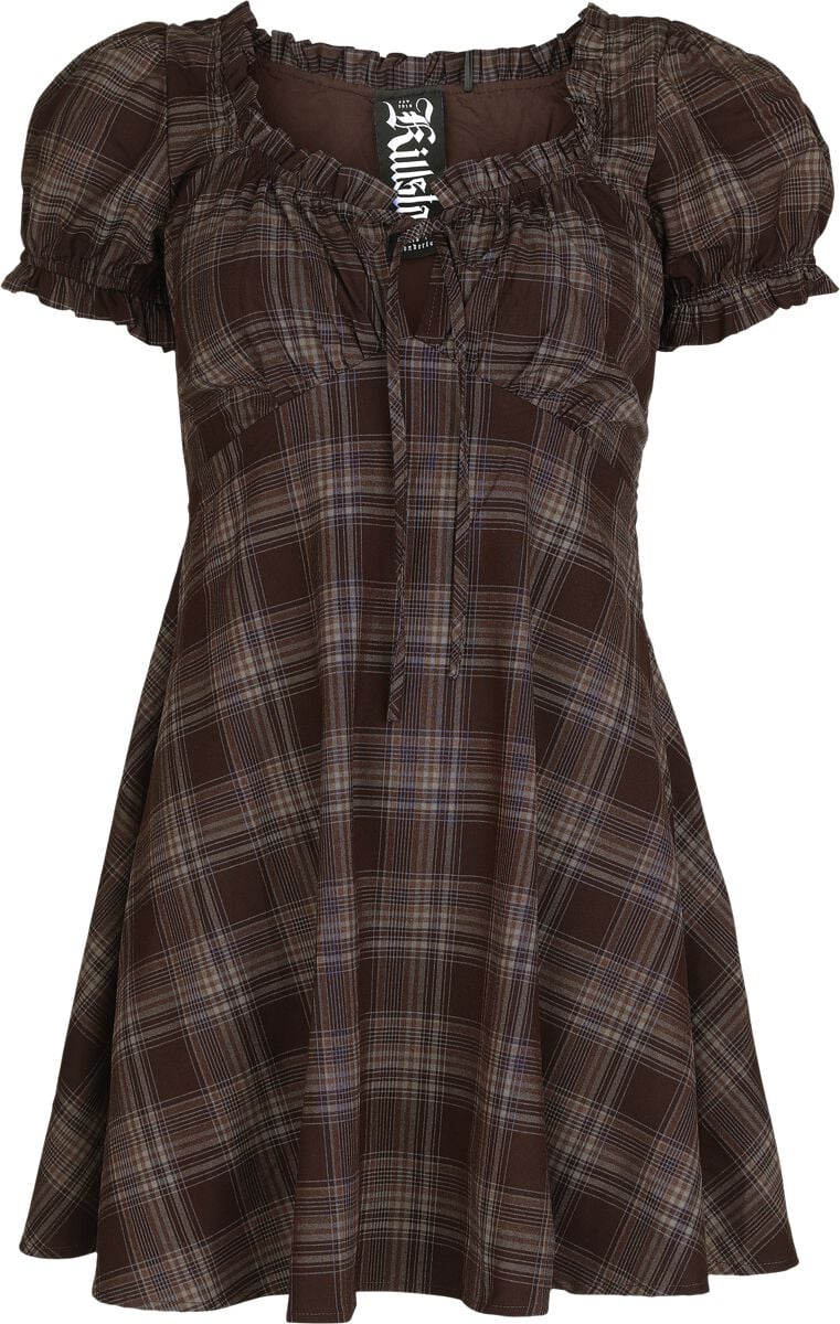 Killstar - Gothic Kurzes Kleid - Nocturne Nights - Morning Meadow Dress - XS - für Damen - Größe XS - braun von Killstar