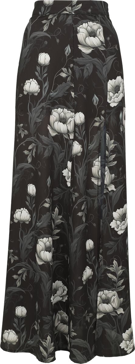 Killstar - Gothic Langer Rock - Nocturne Nights - Ivory'S Chorus Maxi Skirt - XS bis 4XL - für Damen - Größe L - schwarz von Killstar