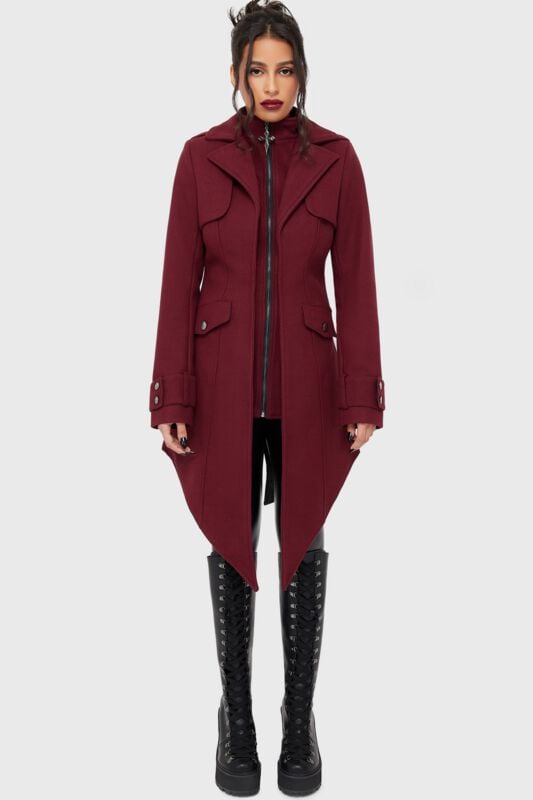 Killstar - Gothic Mantel - Deimo's Nightmare Coat - XS bis 4XL - für Damen - Größe S - rot Killstar - Gothic Mantel - Deimo's Nightmare Coat - XS bis 4XL - für Damen - Größe S - rot von Killstar