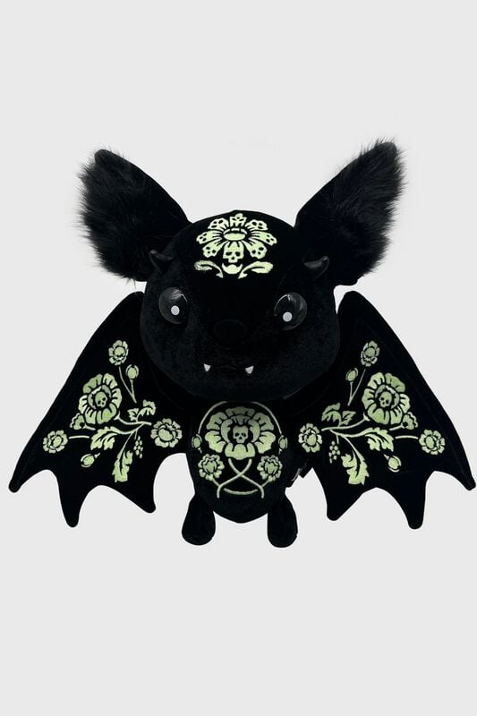 Killstar - Gothic Plüschfigur - Kreeptures - Vampir: Glow Blossom Plush (Glow in the Dark) - schwarz/weiß von Killstar